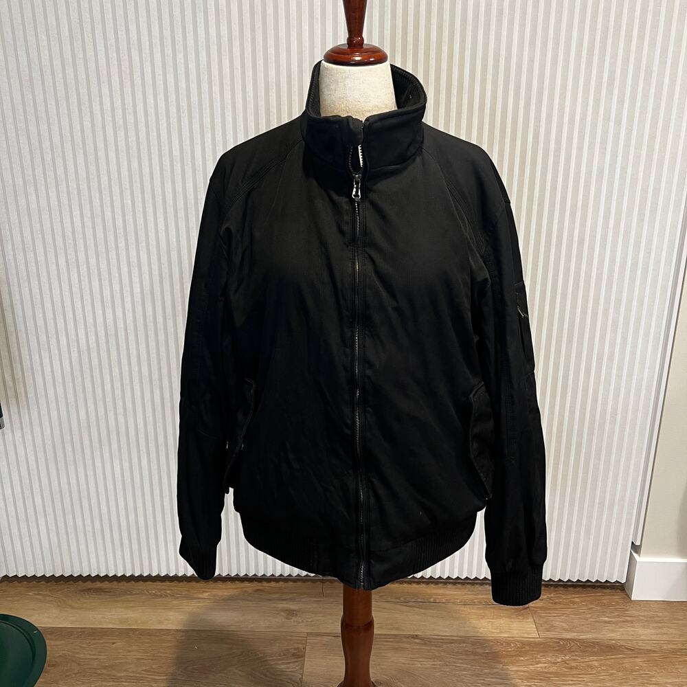 CALVIN KLEIN Men's Classic Ripstop Bomber Jacket Size L In Black